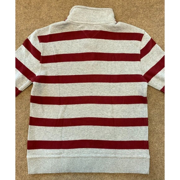 Tommy Hilfiger Henley Sweater Mens L Mock Neck Long Sleeve Striped Cotton Knit - Picture 2 of 7